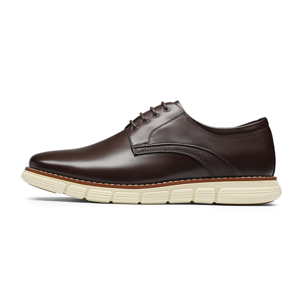 [CrossFlex NeatPolish] Men's Wide Width Non-Slip Dress Sneakers - DARK BROWN - 1